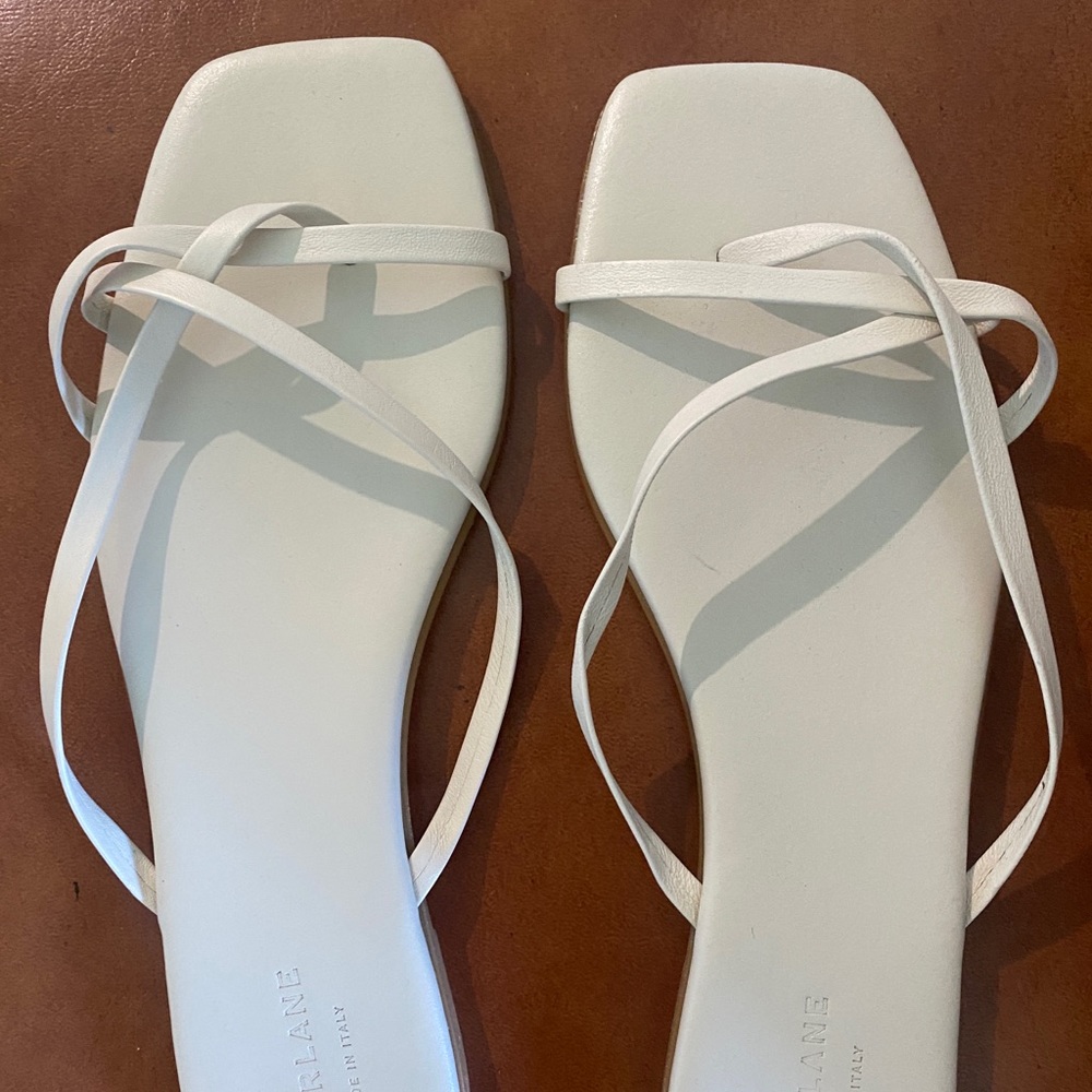 White Everlane Strappy Sandals